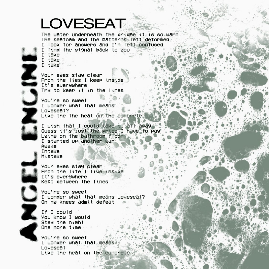 Loveseat lyric sheet